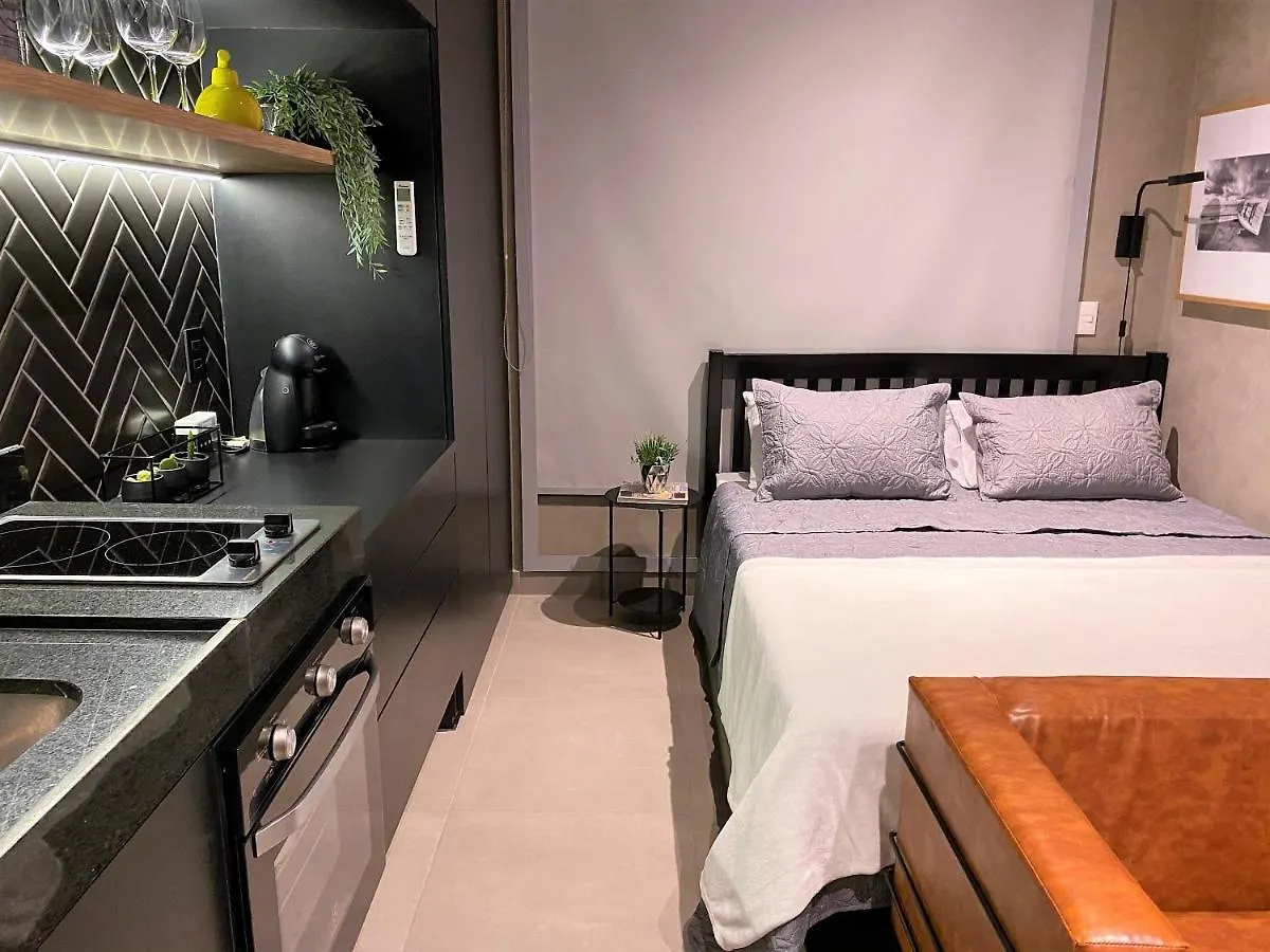 Cama Queen- Loft Super Moderno Na Vila Olimpia São Paulo Appartement