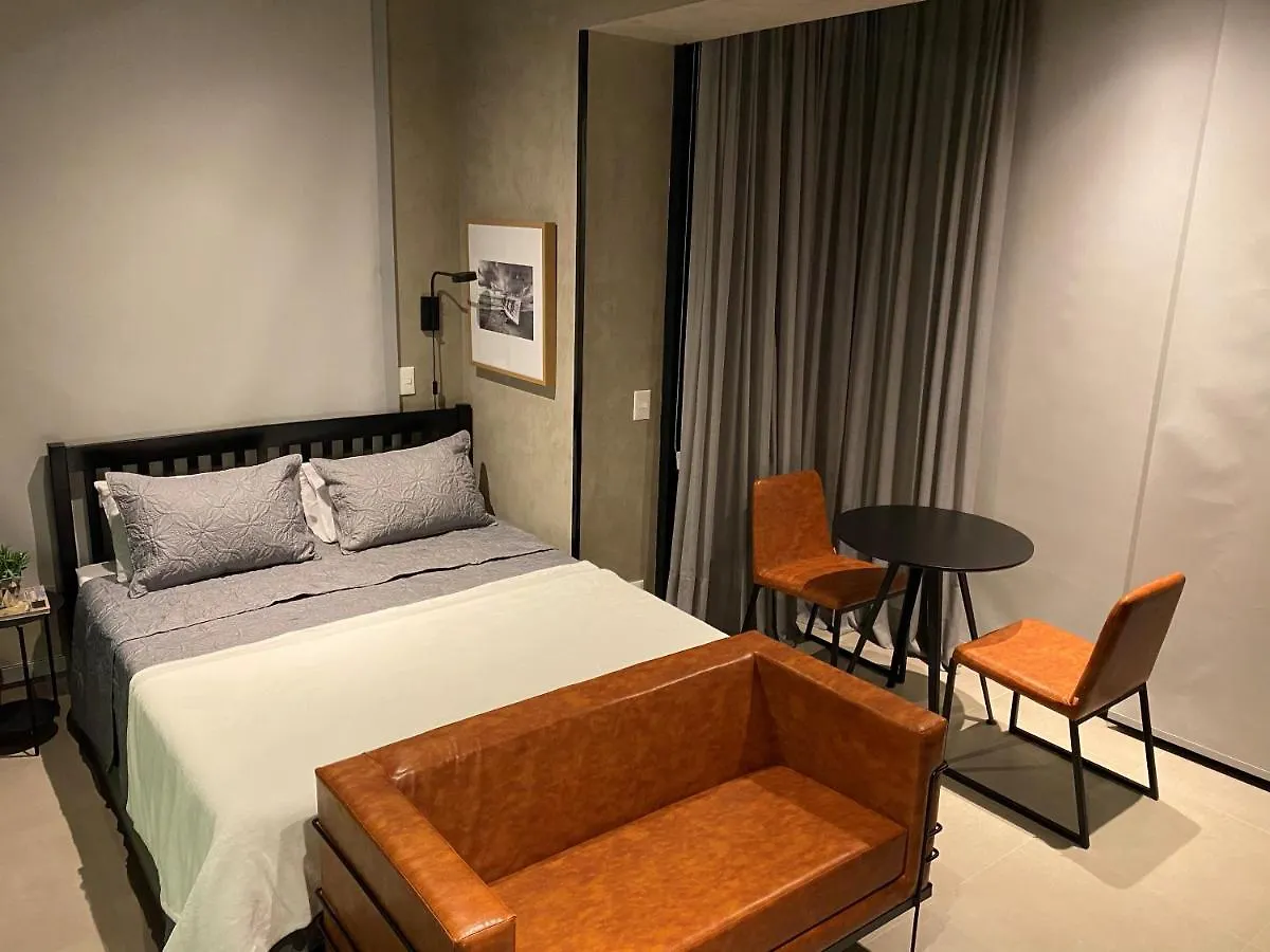 Cama Queen- Loft Super Moderno Na Vila Olimpia São Paulo Brazilië
