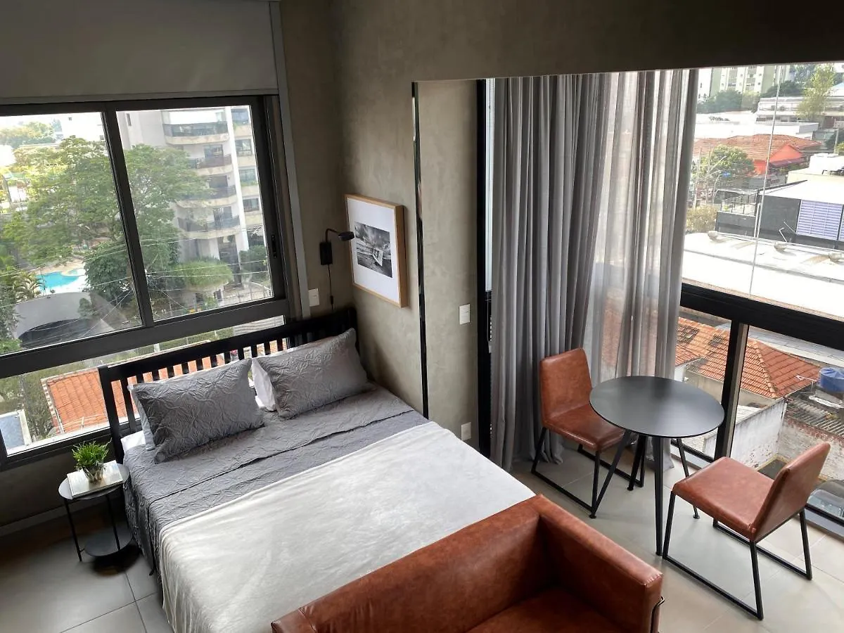 Cama Queen- Loft Super Moderno Na Vila Olimpia São Paulo Appartement