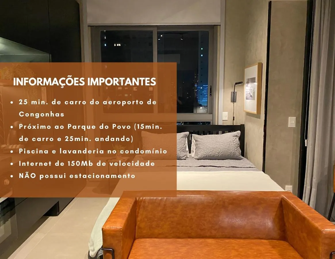 Cama Queen- Loft Super Moderno Na Vila Olimpia São Paulo 0*,  Brazilië